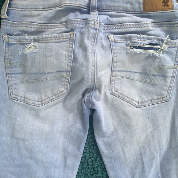 AMERICAN EAGLE SUPER LOW JEGGING JEANS SIZE 0 - Picture 3 of 5